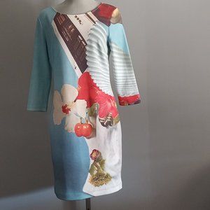 Le Galeriste AAP tag wearable art nouveau Made in Montreal mod pattern dress szS